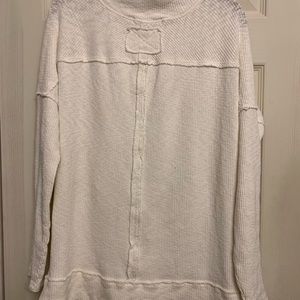 Natural white “We the Free” xs  oversized 96% cotton pullover top.